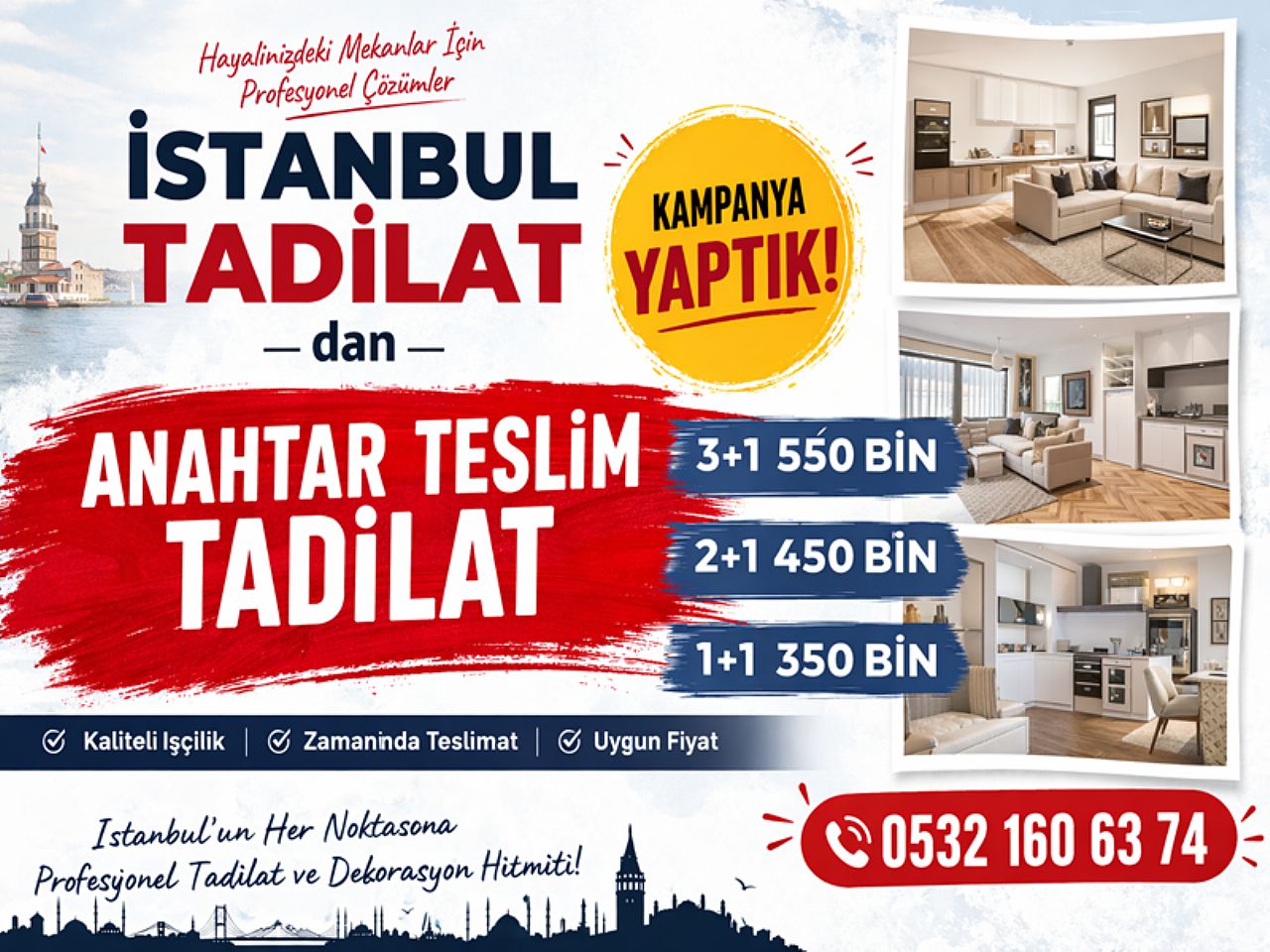 Anahtar Teslim Tadilat İstanbul